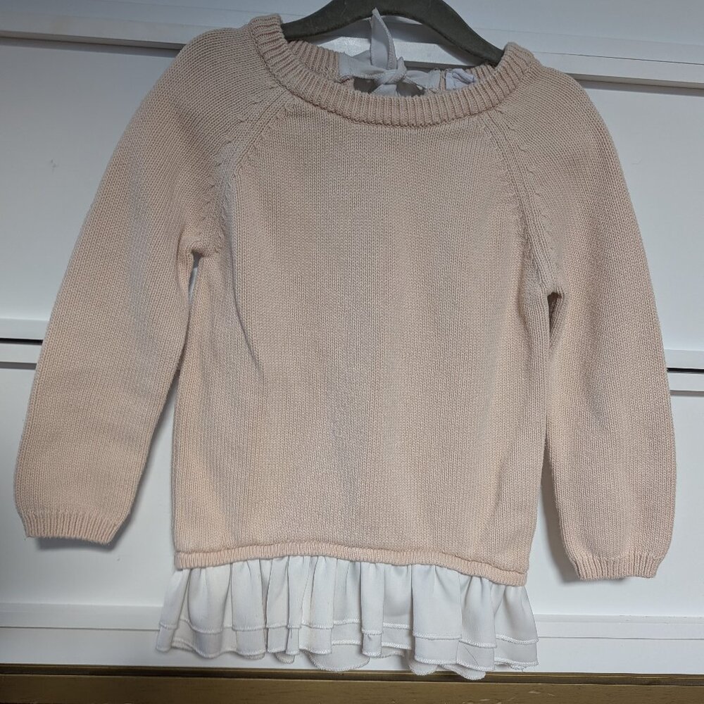 Girls Jamie Kay Frill Knit Sweater Sz 4T